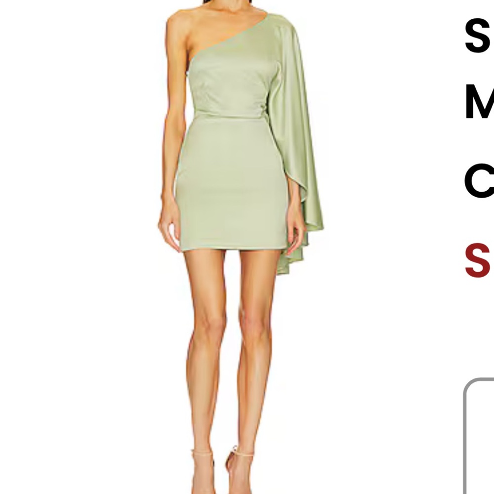 One-Shoulder Green Dress
